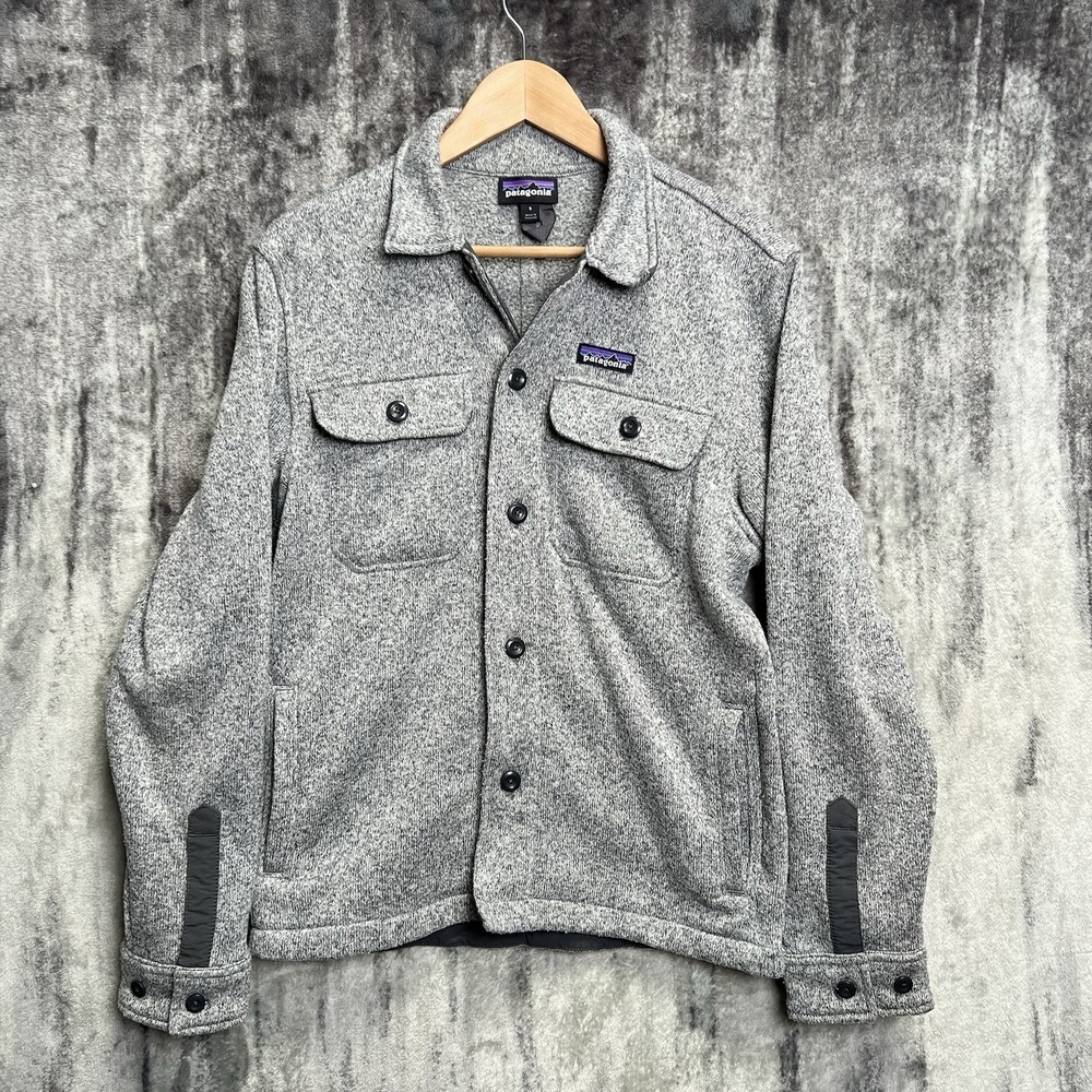 Patagonia Better Sweater Shirt Jacket Men's Small Gray 25840 FA19 Button Fleece